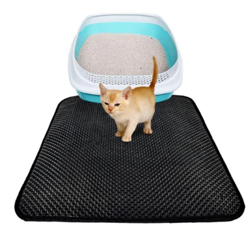 Double Layer Litter Cat Bed Pads Pet Cat Litter Mat Trapping Pets Litter Box Mat Pet Product Bed For Cats House Clean Mat